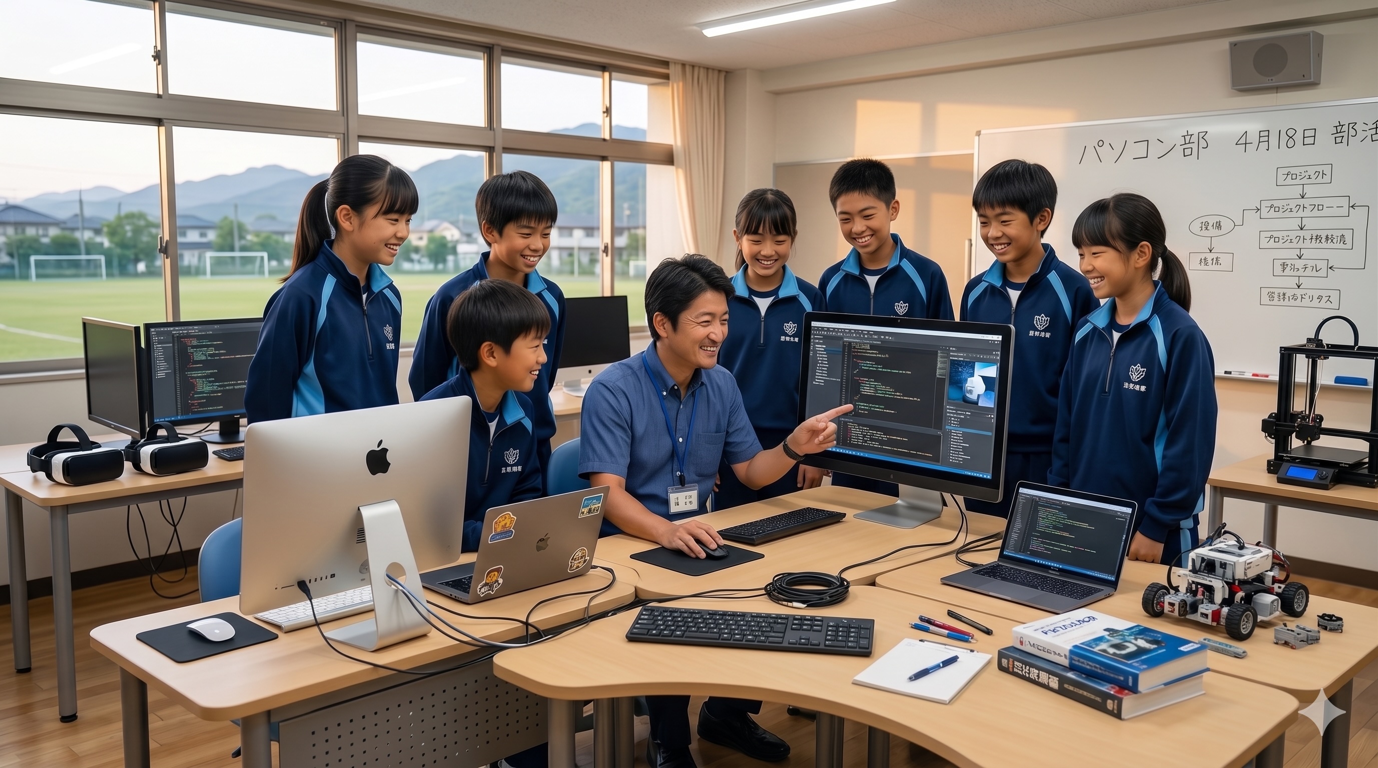 パソコン部で学ぶ子どもたち